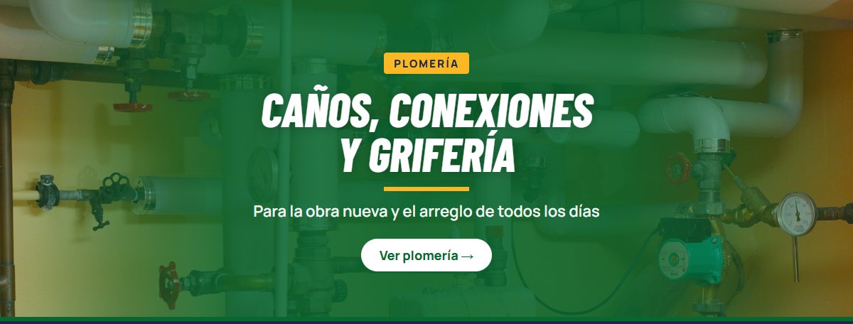 Caños, conexiones y grifería (ilustrativa)